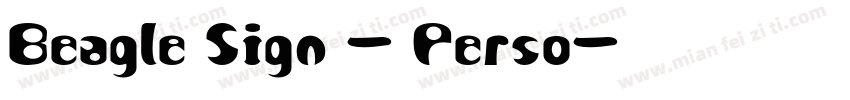 Beagle Sign - Perso字体转换